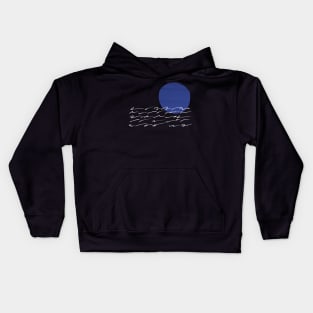 Abstract sunset sunrise 3 blue Kids Hoodie